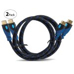 Pack de 2 c�bles hdmi a haute performance avec ethernet 1. 4a (1m) - soutien 3d & chaine audio retour ...