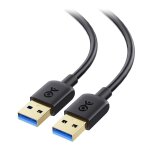 Pack de 2 c�ble usb male male 1, 8m c�ble usb usb 3. 0 long (c�ble usb vers usb m�le vers m�le) noir[cable0831 ...