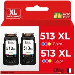 Pack de 2 cartouches compatible pour canon cl513 couleur