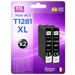 Pack 2 cartouche encre 1281 t1281xl c13t12814012 compatible pour epson 305f 305fw 125 130 230 noir haute ...