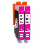 Pack 2 cartouches encre 364xl 364 xl compatible pour hp magenta haute capacit� avec puce 1300 pages