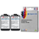 Pack de 2 cartouches compatible pour pitney bowes 765 - 9bn bleu postal nopan - ink 45 ml