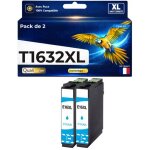 Pack 2 cartouche t1632xl c13t16324012 t1622xl c13t16224012 stylo plume compatible pour epson 2010 2110 ...