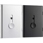 Pack de 2 porte - carte de visite, cl usb porte - carte de visite de glissement en acier inoxydable ...