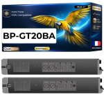 Pack 2 toner bpgt20ba bp - gt20ba compatible pour sharp 22 10 20 25 noir haute capacit� avec puce 18000 ...