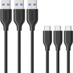 [pack de 3] cbles usb c vers usb 3. 0[90 cm] powerline avec rsistance 56k ohms pour appareils usb type ...