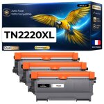 Pack 3 tn2220xl tn2210xl tn2010xl tn450xl toners compatibles pour brother noir haute capacit� avec puce ...