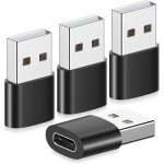 Pack de 4 adaptateurs usb c femelle vers usb m�le, adaptateur de type c vers usb, convertisseur de c�ble ...