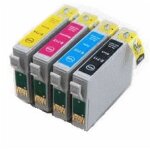 Pack 4 cartouches t0715 g�n�rique epson c13t07154010 noir cyan magenta jaune 4 x 14 ml