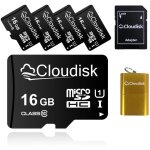 Pack de 5 cartes micro sd de 16 go carte mmoire microsd de 16 go class10 avec lecteur de carte sdadapter ...