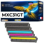 Pack de 5 toners compatible pour sharp mx31gtba mx31gtca mx31gtma mx31gtya noir et couleurs