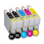 Pack 5 x cartouches d'encre inkpro compatibles multicolorese t711 bk - t714 y for epson stylus dx4000 ...