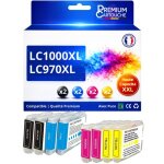 Pack 8 cartouche lc970 lc1000 compatible pour brother dcp 130c 135c 150c noir couleur haute capacit� ...