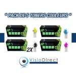 Pack de cinq toner cartouches d'encre (ce310a) 2 noir 1200 pages, (ce311a) cyan (ce312a) jaune et (ce313a) ...