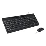 Pack clavier + souris filaire multimedia cls - 197u clavier + souris bureautique usb noir