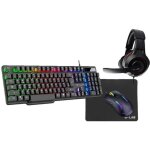 Pack gamer 4 en 1 the g - lab combo sulfur - souris filaire - clavier filaire - casque filaire - tapis ...