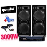 Pack dj sono ampli gemini, enceintes 2x 1000w + clé usb 32go Pack dj sono ampli gemini, enceintes 2x 1000w + clé usb 32go