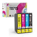 Pack compatible epson t0715, 4 cartouches