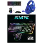 Pack gamer noir sans fil wireless spirit of gamer rgb pro + souris sans fil + clavier semi mcanique ...