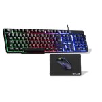 Pack gaming filaire the g - lab combo chromium ex � clavier azerty rgb, souris 3600 dpi et tapis noir ...
