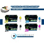 Pack de huit toner cartouches d'encre (ce310a) 2 noir 1200 pages, (ce311a) 2 cyan (ce312a) 2 jaune et ...