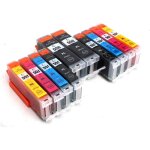 Pack multi, cartouches xl compactes pour imprimante canon pixma mg7550 mg7150 mg6650 mg6450 mg6350 mg5650 ...