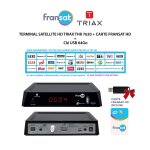 Pack récepteur décodeur terminal satellite hd triax thr 7620 + carte fransat hd + clé usb 64go Pack récepteur décodeur terminal satellite hd triax thr 7620 + carte fransat hd + clé usb 64go