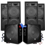 Pack sonorisation bm sonic mega basses caissons bi - amplifié 18 46cm 2x1200w , 4 enceintes 4x2000w ... Pack sonorisation bm sonic mega basses caissons bi - amplifié 18 46cm 2x1200w , 4 enceintes 4x2000w ...