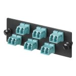 Panduit opticom fiber adapter panels - tableau de connexions - turquoise - 6 ports