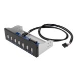 Panneau avant de 5. 25 pouces avec puce hub, 9 broches à 7 ports usb 2. 0, baie de lecteur cd rom Panneau avant de 5. 25 pouces avec puce hub, 9 broches à 7 ports usb 2. 0, baie de lecteur cd rom