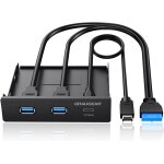 Panneau avant usb - c - hub 1xusb - c et 2xusb - a typ - c usb 3. 2 gen2 2x2 20 gbit / s hub a l'avant ...