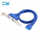 Panneau de montage usb 3. 0 femelle 2p vers carte mre, cble 20 broches avec support pci