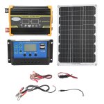 Panneau solaire monocristallin 2025 18 w 18 v, contrleur 30 a 12 v 24 v, kit onduleur 300 w pour camping ...