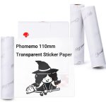 Papier d'imprimante transparent 110mm compatible avec les mini imprimantes de poche m04s, m04as, 3 rouleaux ... Papier d'imprimante transparent 110mm compatible avec les mini imprimantes de poche m04s, m04as, 3 rouleaux ...