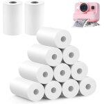 Papier thermique pour appareils photo instantans, 12 bobines mini rouleau de imprimable thermique, papier ...