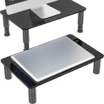 Paquet de 2 supports pour moniteur d'ordinateur avec support de bureau multimdia rglable en hauteur ...