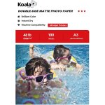 Patq - koala papier photo double face mat pour imprimante  jet d'encre, a3, 180 g / m, 100 feuilles. ...