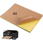 Patq - papier autocollant kraft a4, 30 a4 de papier kraft imprimable et autocollant feuilles papier kraft ... Patq - papier autocollant kraft a4, 30 a4 de papier kraft imprimable et autocollant feuilles papier kraft ...