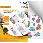 Patq - papier stickers imprimante - 25 feuilles papier blanc imprimable a4 pour imprimante jet d'encre, ... Patq - papier stickers imprimante - 25 feuilles papier blanc imprimable a4 pour imprimante jet d'encre, ...