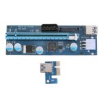 Pcie 1x 4x 8x 16x rallonge riser usb 3. 0 pcie riser carte express adaptateur sata molex 15pin  6pin ...