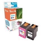 Peach multi pack - pack de 2 - noir, couleur (cyan, magenta, jaune) - compatible - remanufactur� - cartouche ...