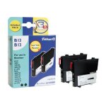 Pelikan b13 double pack - pack de 2 - 13 ml - noir - cartouche d'encre (équivalent à : brother lc1100bk ... Pelikan b13 double pack - pack de 2 - 13 ml - noir - cartouche d'encre (équivalent à : brother lc1100bk ...