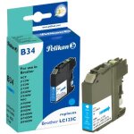 Pelikan b34 - 11 ml - cyan - compatible - cartouche d'encre (alternative pour : brother lc123c) - pour ...