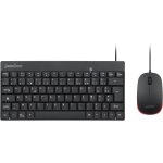 Periduo - 212, ensemble clavier souris mini filaire pour windows - 12 touches multimdia, noir, azerty ...