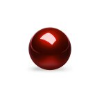 Perixx 55 mm trackball - fini brillant - vitesse - compatible avec d'autres souris trackball - rouge