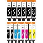 Pgi - 525 cli - 526 cartouches compatible avec canon 525 526 multipack, pour canon pixma ix6550 ip4950 ...