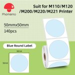 Phomemo - etiquette auto - adhésive ronde blanche pure transparente, pour m110 / m220 / m200 / m120 / ... Phomemo - etiquette auto - adhésive ronde blanche pure transparente, pour m110 / m220 / m200 / m120 / ...