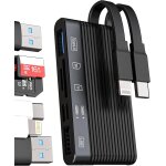 Pial - adaptateur usb c et pour lightning chargeur lecteur de cartes pour iphone 16 15 14 pro pour ipad ...