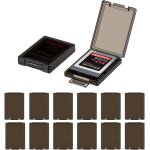 Pial - cfexpress lot de 12 etuis pour cartes mmoire de type b / xqd en plastique transparent noir