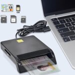 Pial - lecteur de carte cac multifonction, lecteur de carte a puce dod military usb common access cac, ...
